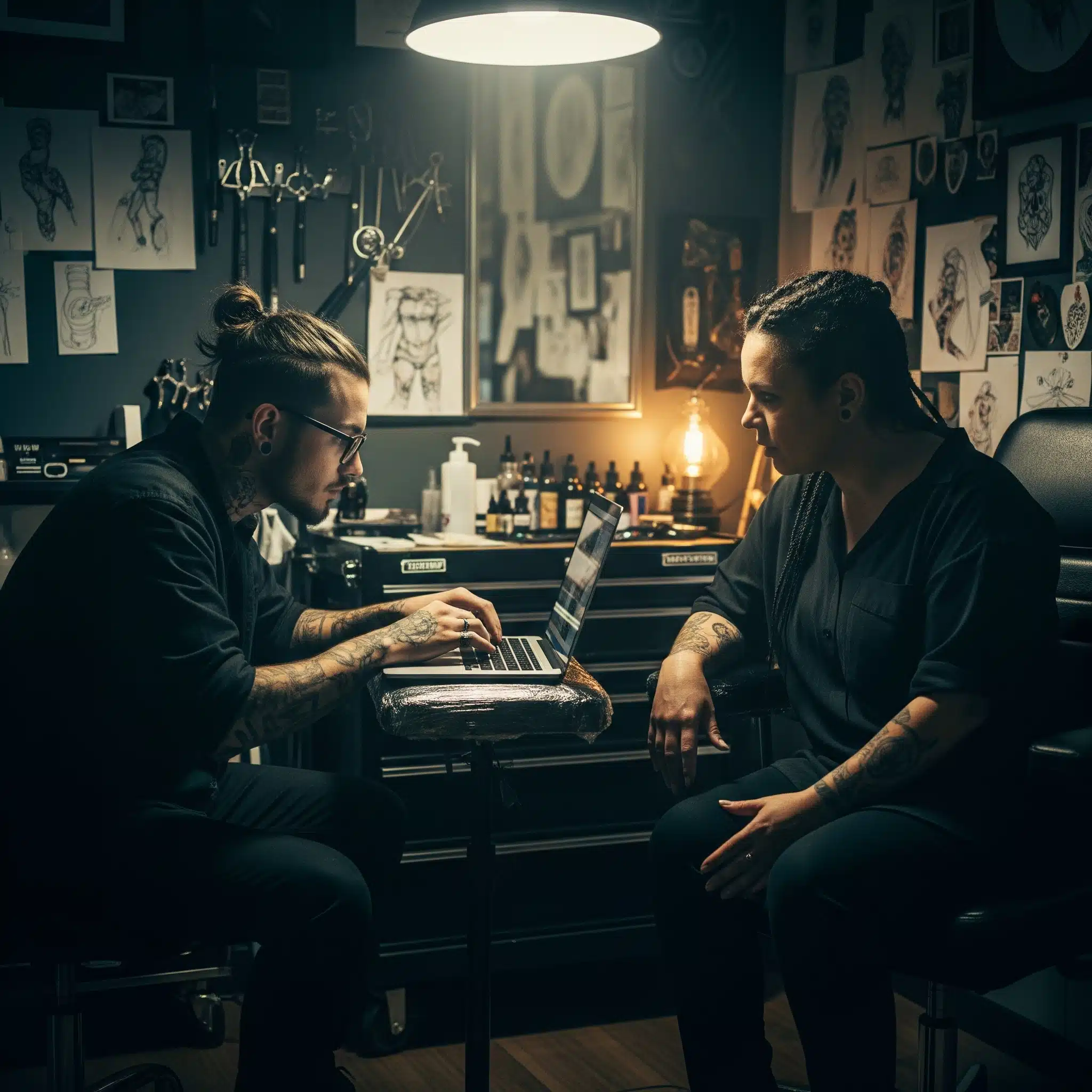 Ravens Ink tattoo studio portfolio website built with Tattoo Studio Pro