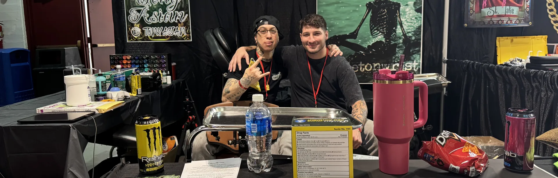 The Irish Rose Tattoo booth at a regional tattoo convention