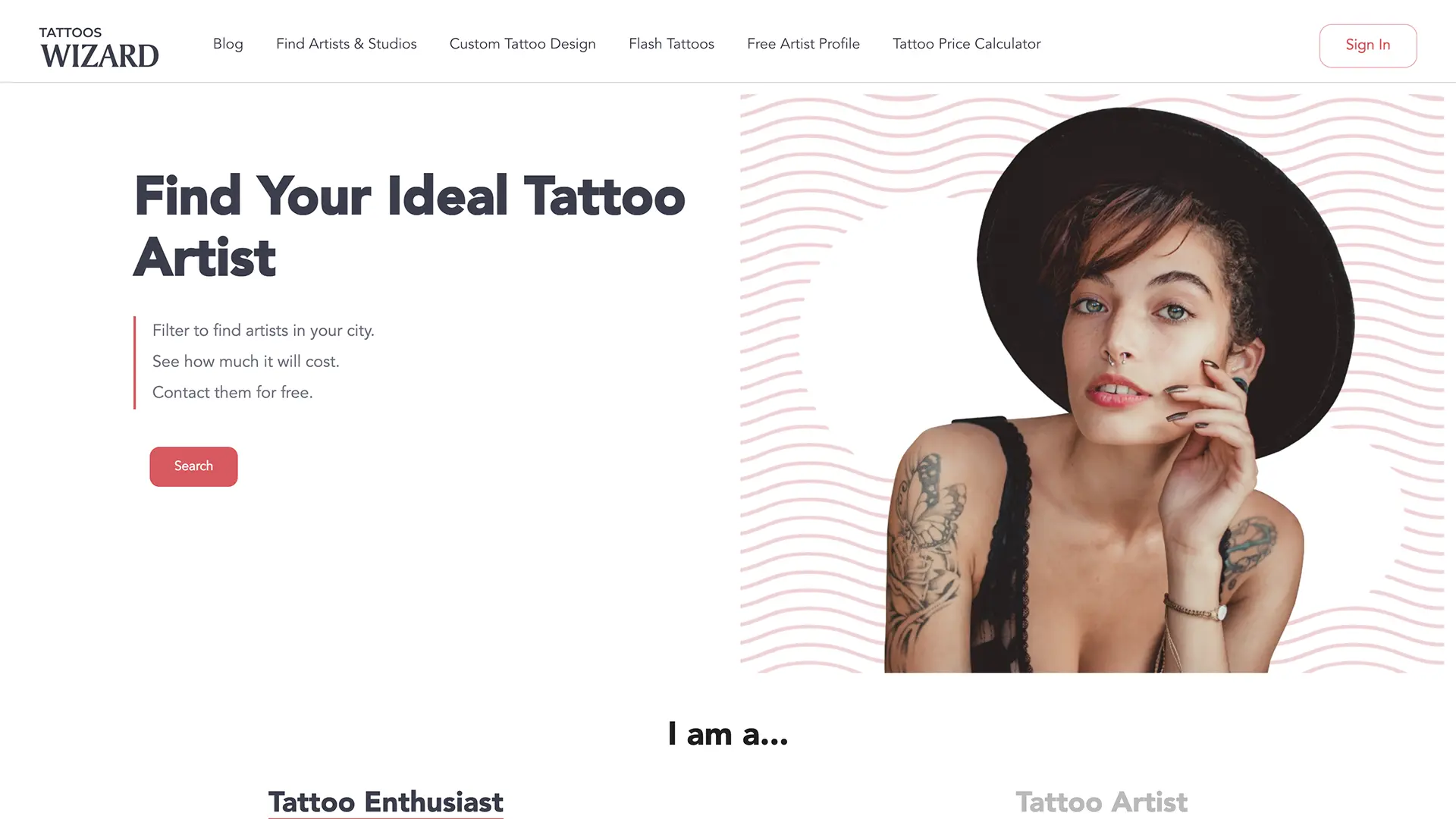 TattoosWizard Interface