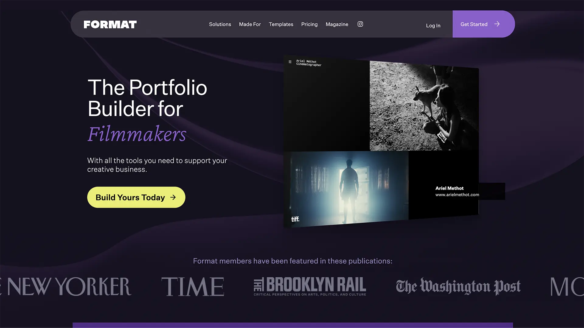 Format Portfolio Interface