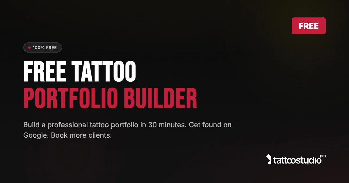 Tattoo Studio Pro Portfolio Template Interface