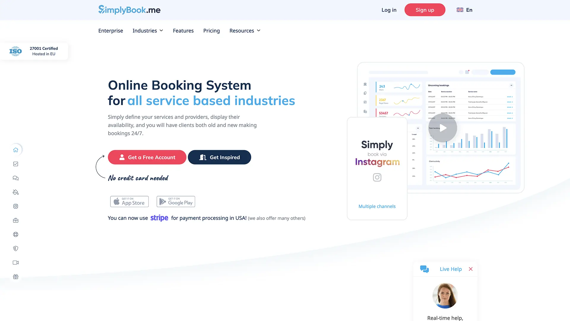 SimplyBook.me Interface