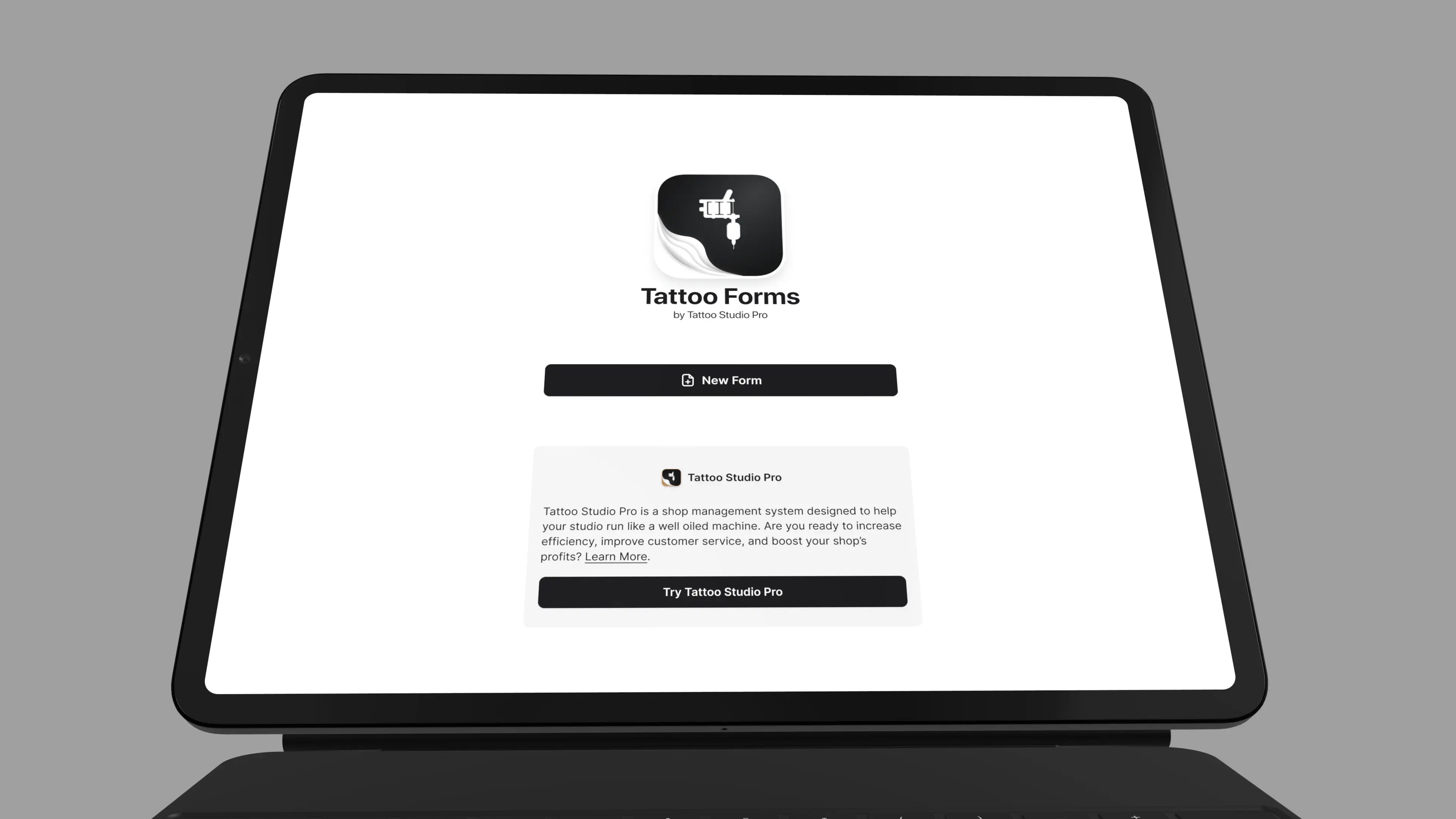Tattoo Studio Pro Digital Forms Interface