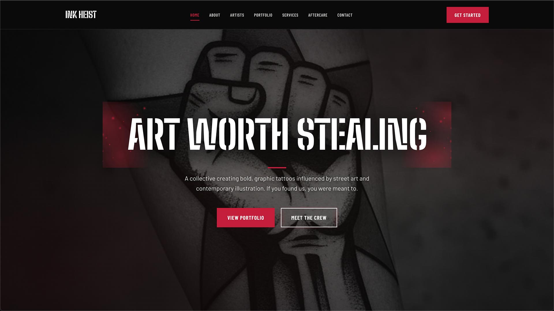 Ink Heist website