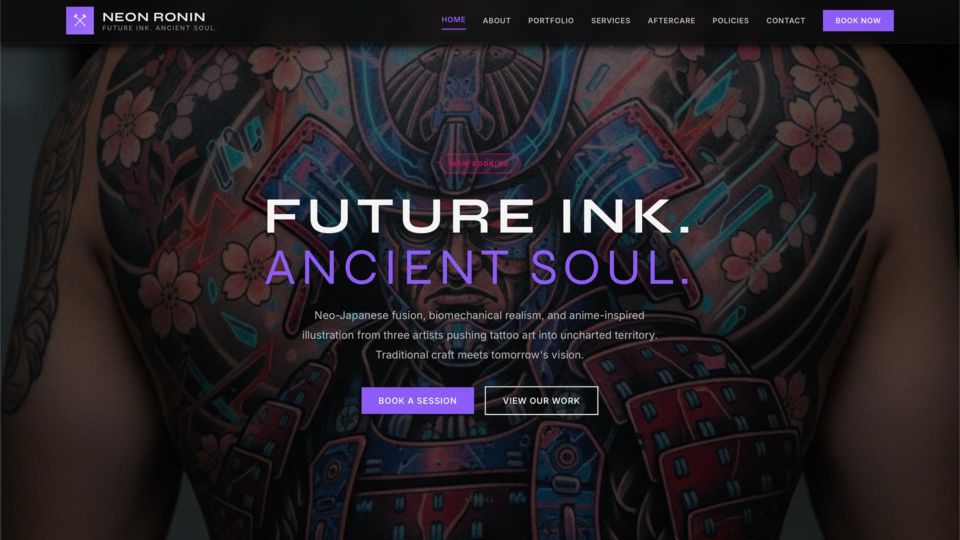 Neon Ronin website