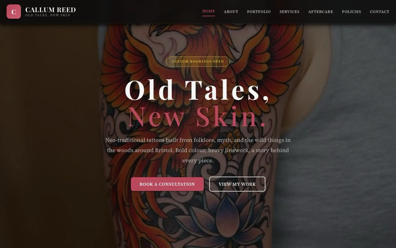 Callum Reed website