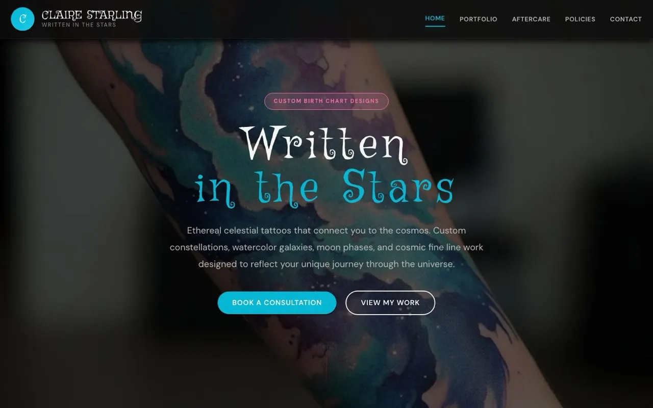 Claire Starling website
