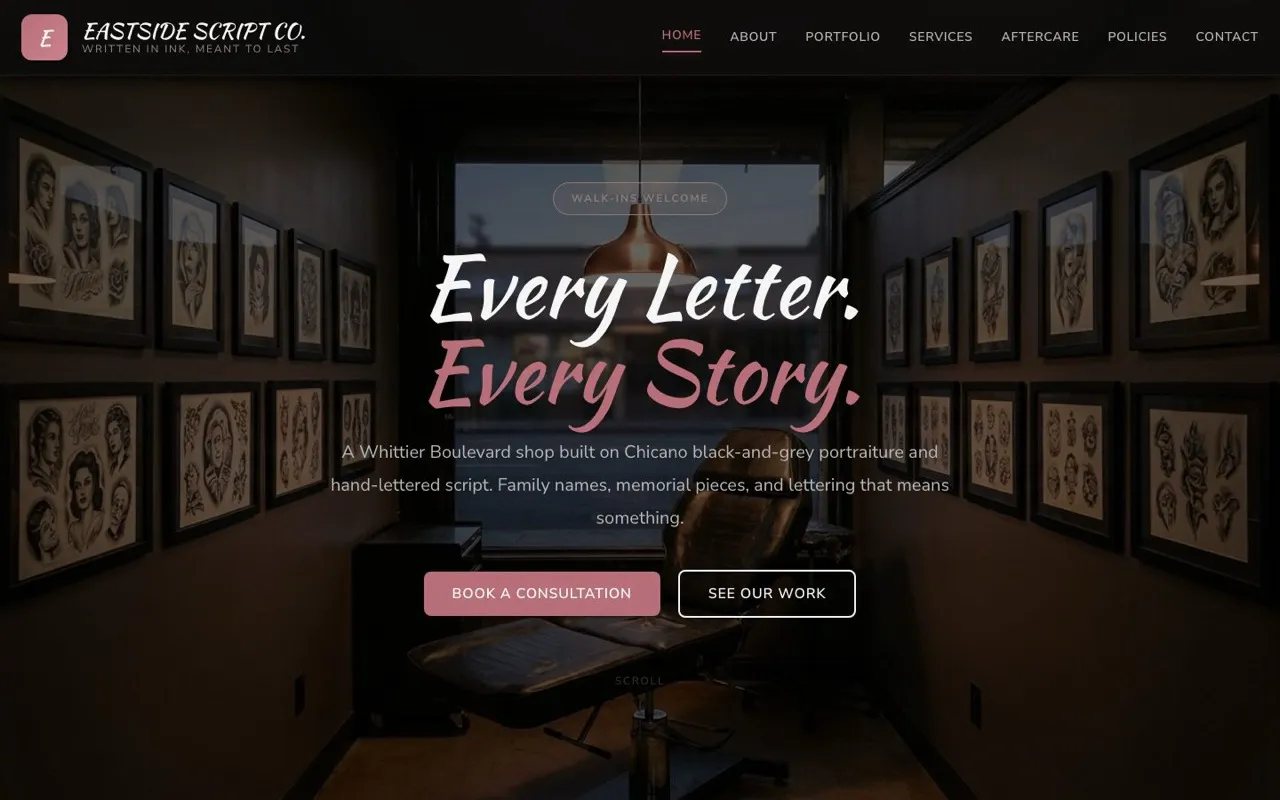 Eastside Script Co. website