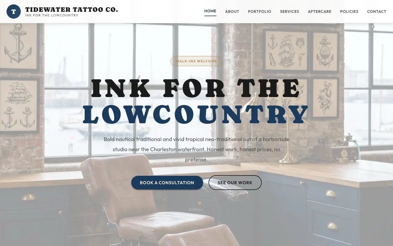 Tidewater Tattoo Co. website